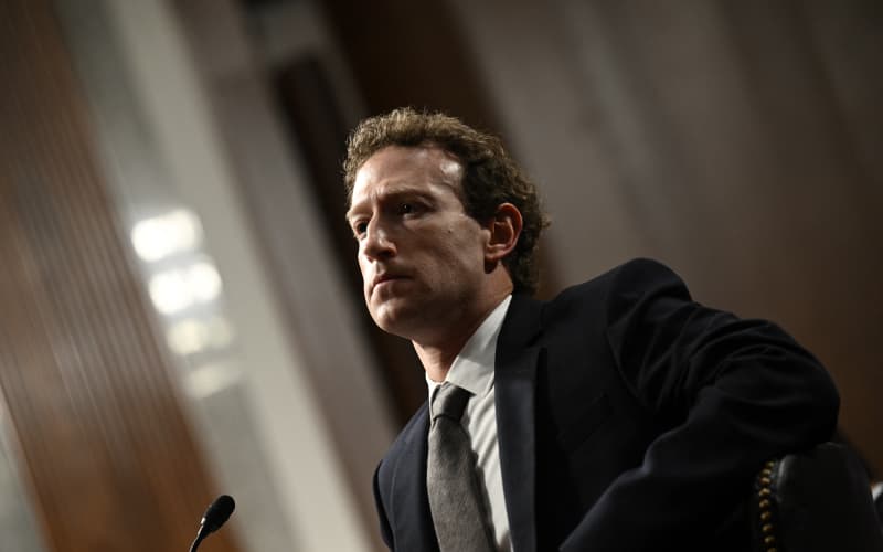Mark Zuckerberg, CEO of Meta, testifies during the US Senate Judiciary Committee hearing “Big Tech and the Online Child Sexual Exploitation Crisis” in Washington, DC, on January 31, 2024. (Photo by Brendan SMIALOWSKI / AFP)