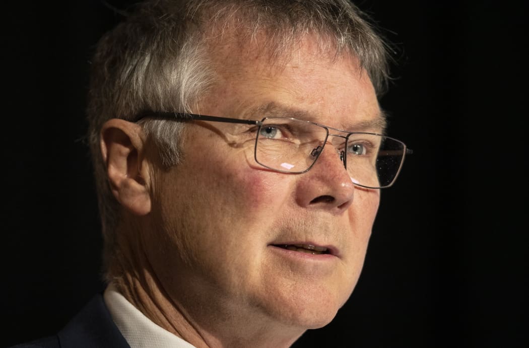 Environment Minister David Parker at a press conference announcing the Government's reforms to clean up our  waterways, Beehive Theatrette, Wellington.