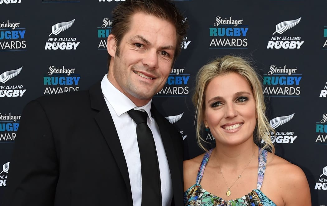 Richie McCaw and partner Gemma Flynn at the 2014 rugby awards.
