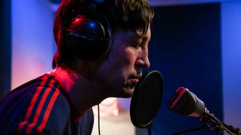 Marlon Williams performing live in RNZ Studio B as part of a series of intimate acoustic concerts celebrating 20 yeras of RNZ's NZ Live music sessions.