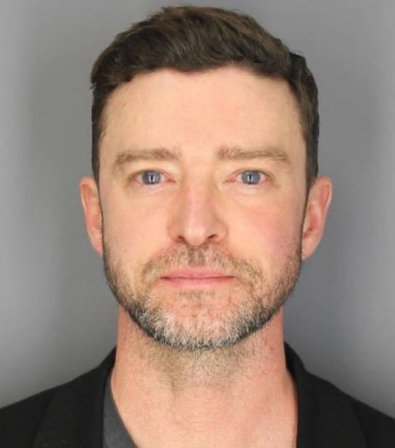 Justin Timberlake's mugshot.