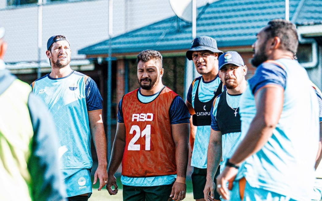The Moana Pasifika team back in training at Mt Smart Stadium, Auckland