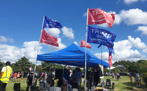 Anti-mandate protesters in Auckland.