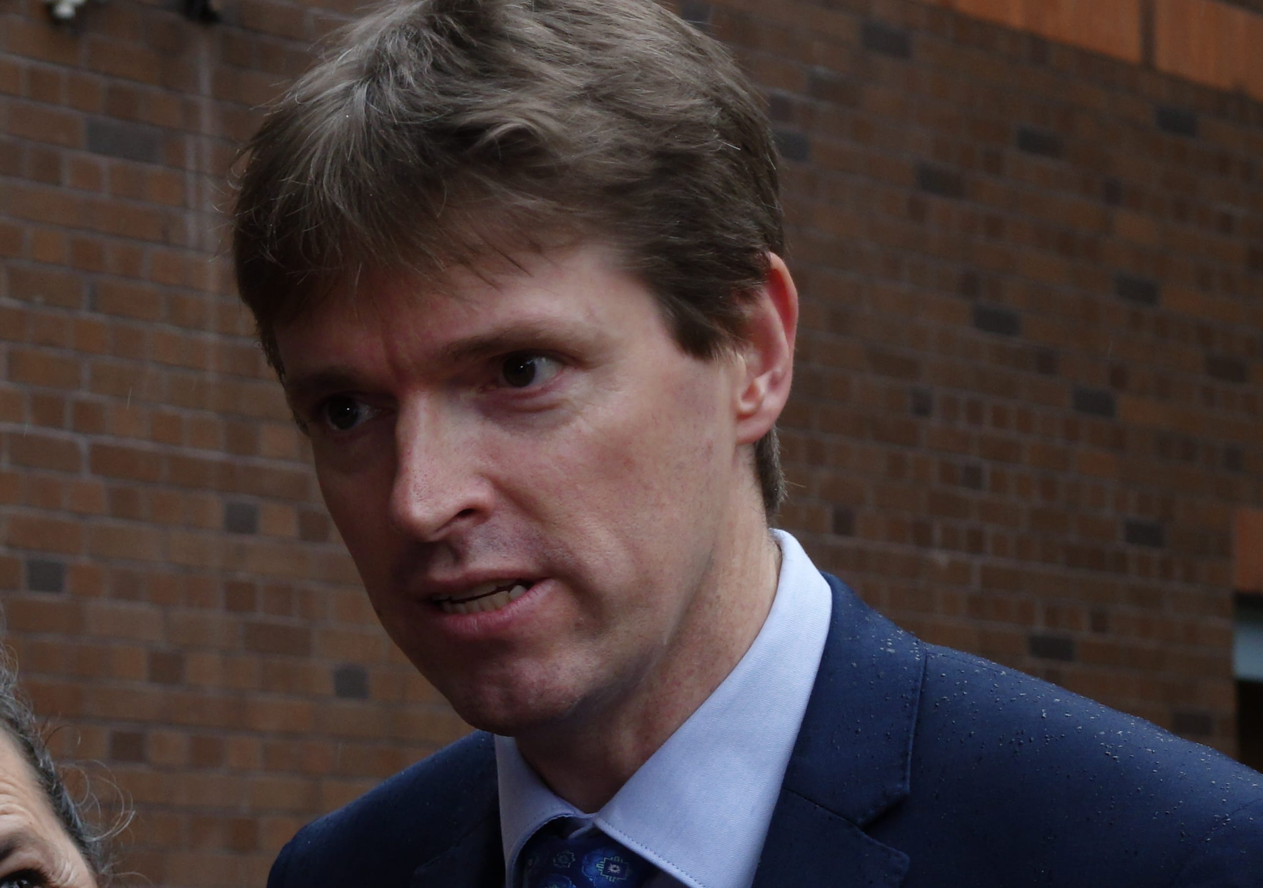 Colin Craig speaks to reporters outside court after the jury delivered its verdict.