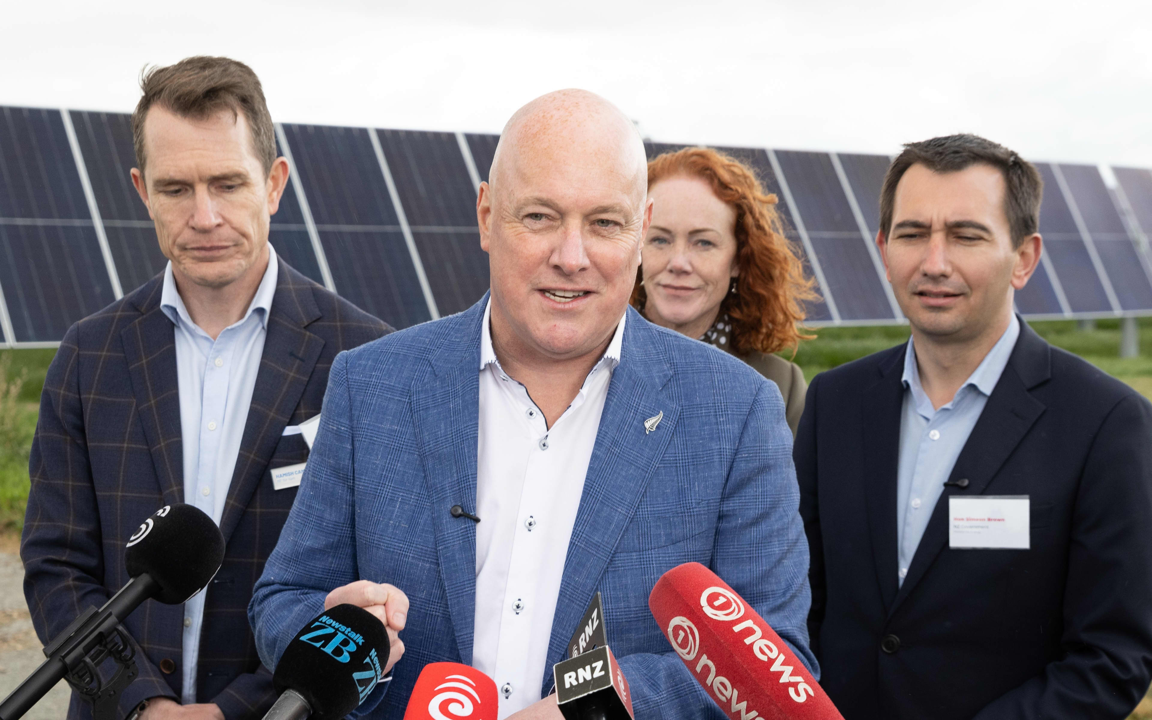 Kowhai Park Solar Farm Christopher Luxon.