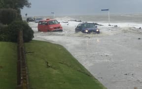 The Thames Coast Rd in the Coromandel on Friday morning.