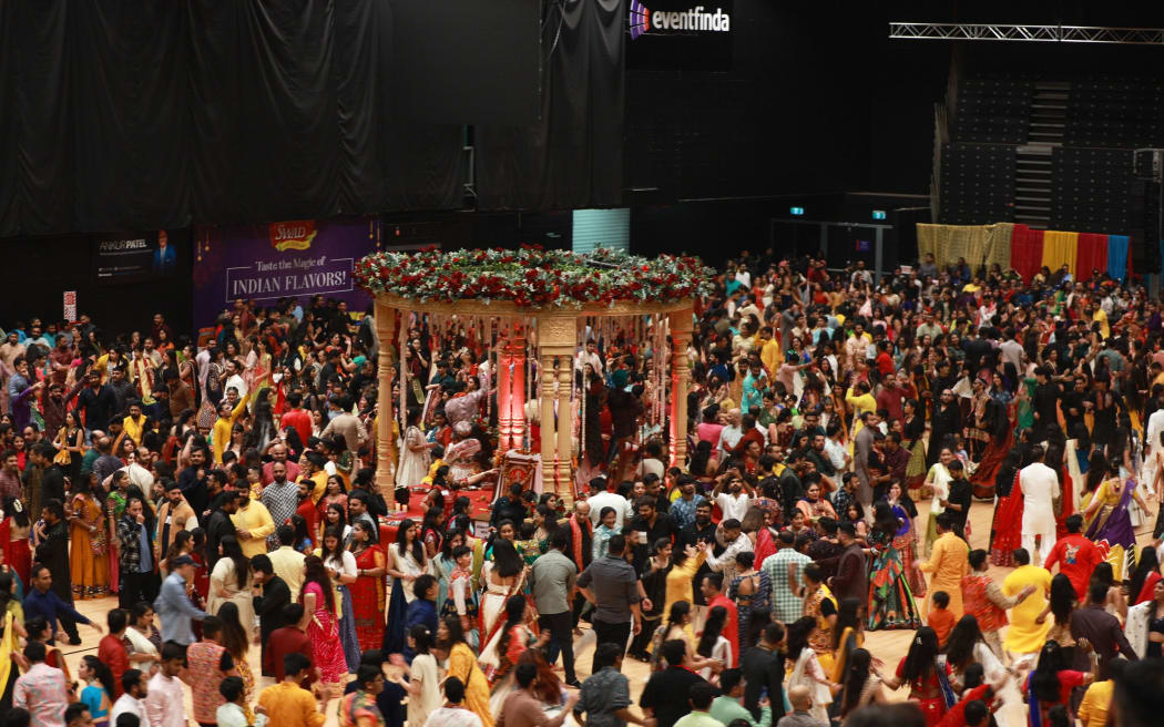 Thousands of people gathered on North Shore on the weekend for garba dancing as part of the Navratri celebration in Auckland.