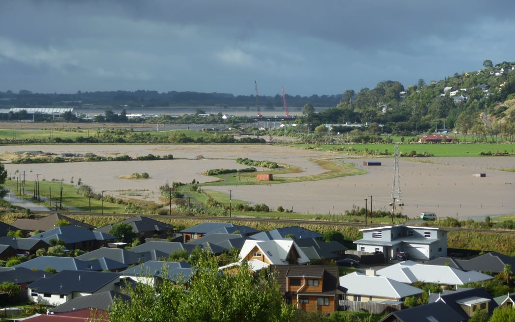 Farmland and houses in Heathcote were inundated.