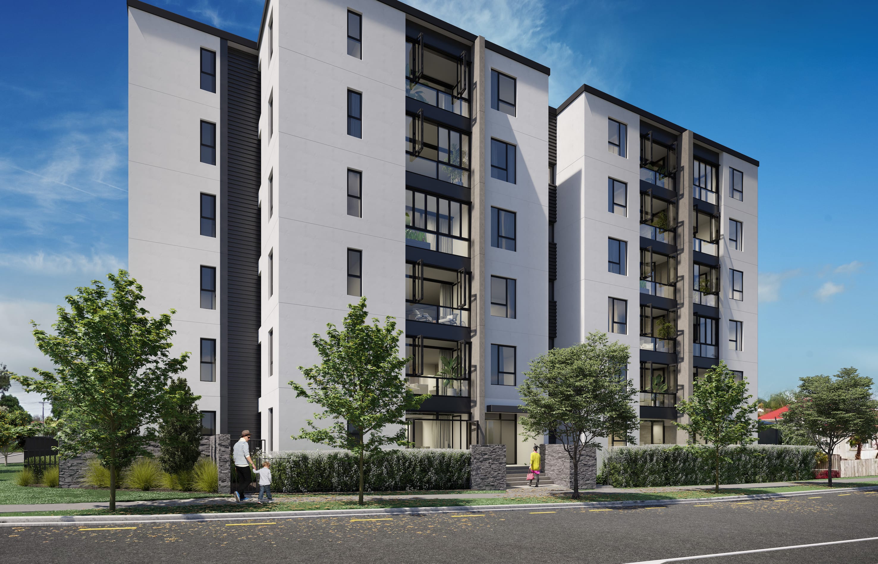 Artist's impression of new Rethinking Space development in Panmure.