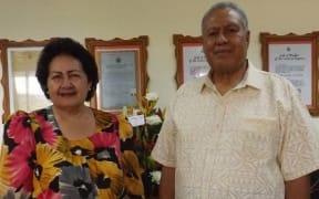 Afioga i le Tui A'ana Tumaleali'ifano Va'aleto'a Sualauvi II (right) and Faamausili Leinafo Tumaleali'ifano