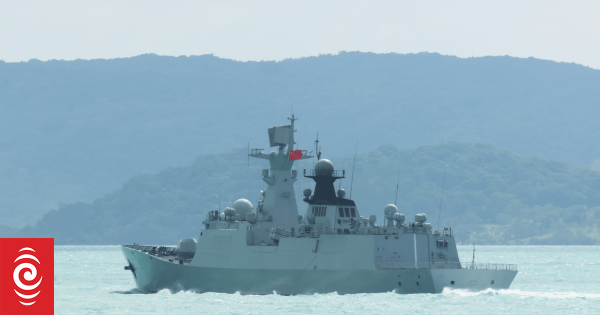 Three Chinese warships sailing east of Sydney being