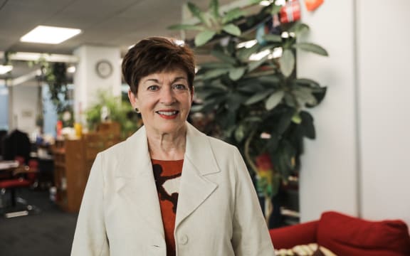 Portrait of Dame Pasty Reddy in the RNZ Wellington office after being interviewed on N2N