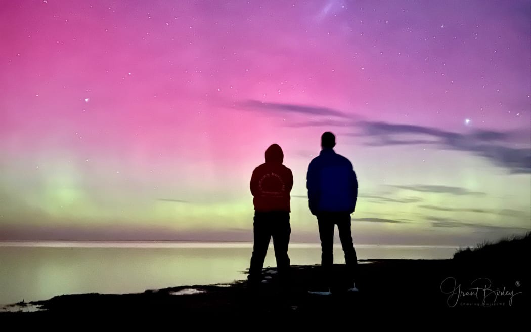 Grant Birley took these photos of the aurora, from Lake Ellesmere, on Sunday 1 June, 2025.