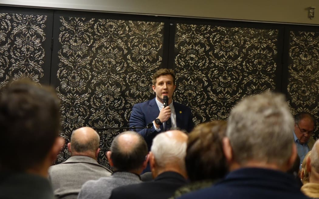 Gore mayor Ben Bell at a mayoral debate.