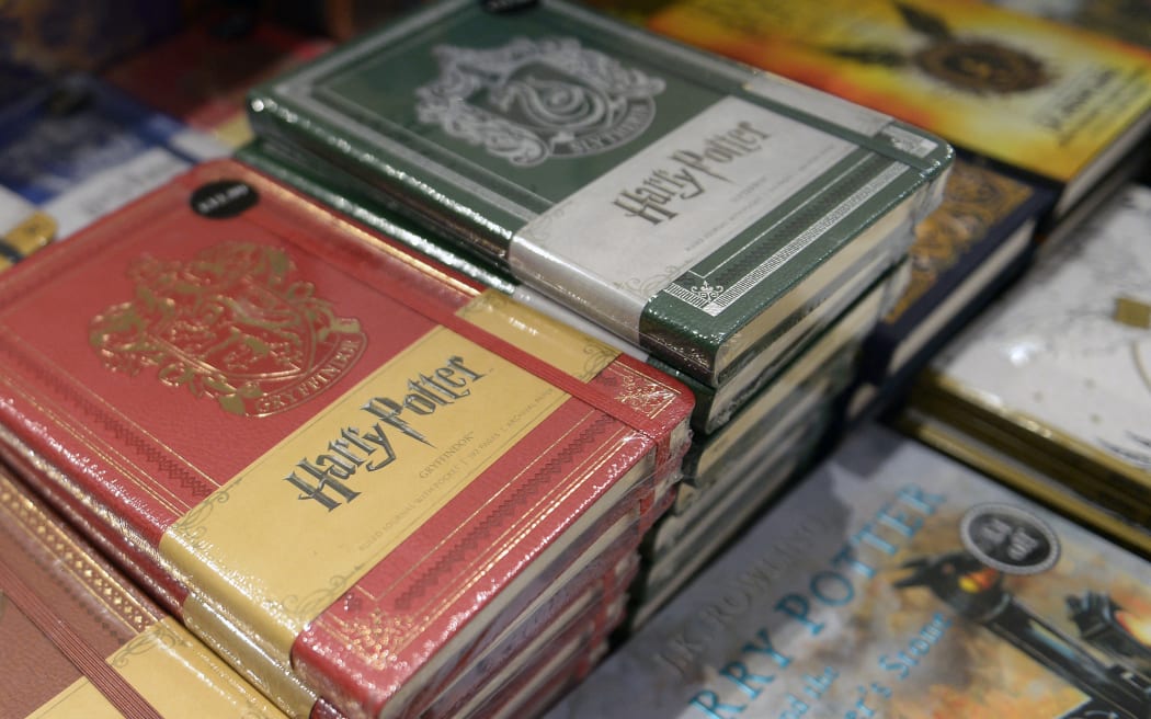 Special edition 20th anniversary edition Harry Potter books are displayed for sale in a book store in Edinburgh, Scotland on June 26, 2017.