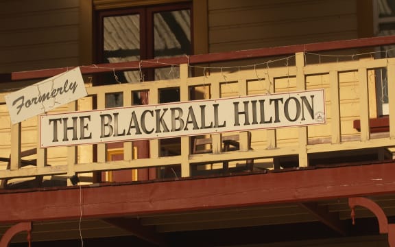Formerly the Blackball Hilton signage.