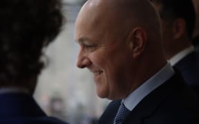 National Party leader Christopher Luxon at Rocket Lab in Auckland following an announcement about the space industry.