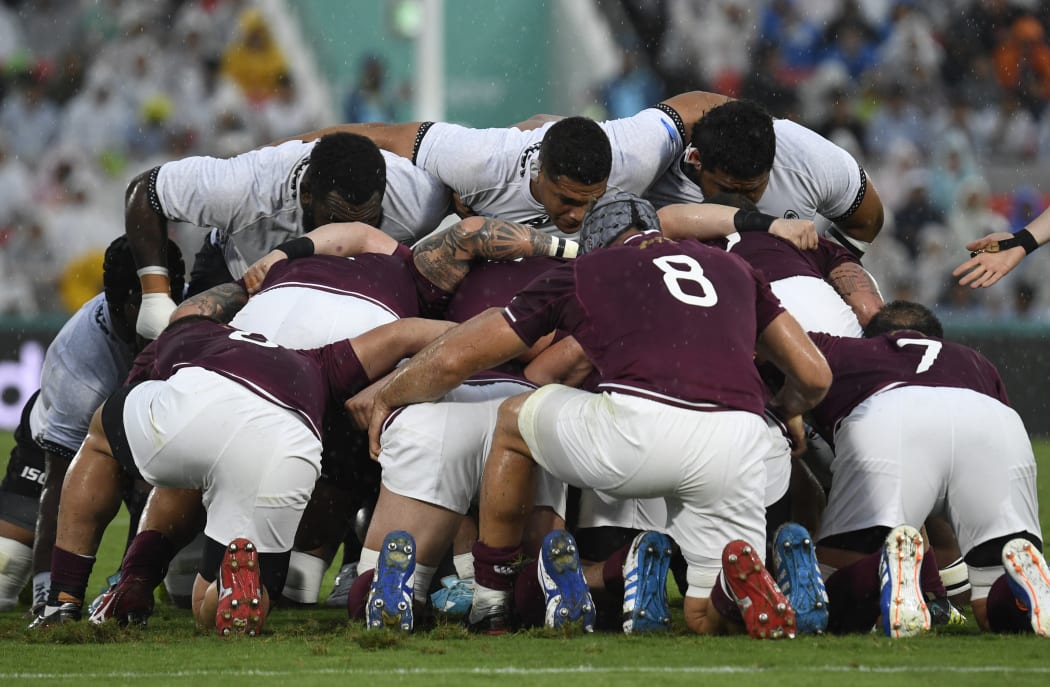 Fiji got the edge on Georgia at scrum time.