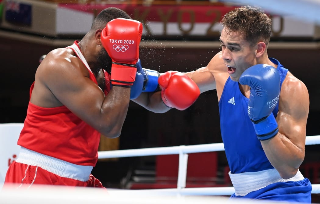 David Nyika. New Zealand. Men's Heavy (81-91kg) round of 16. Kokugikan Arena, Tokyo, Japan, Tokyo 2020 Olympic Games. Tuesday 27 July 2021. Mandatory credit Â© Steve McArthur / www.photosport.nz
