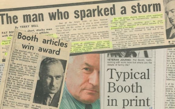 The career of Pat Booth makes for a failry full file of clippings.