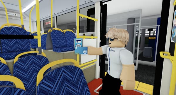 Picture shows the Roblox game that was developed based on Auckland Transport stations and bus system.