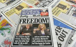 British newspapers' front pages on the formal triggering of Brexit.