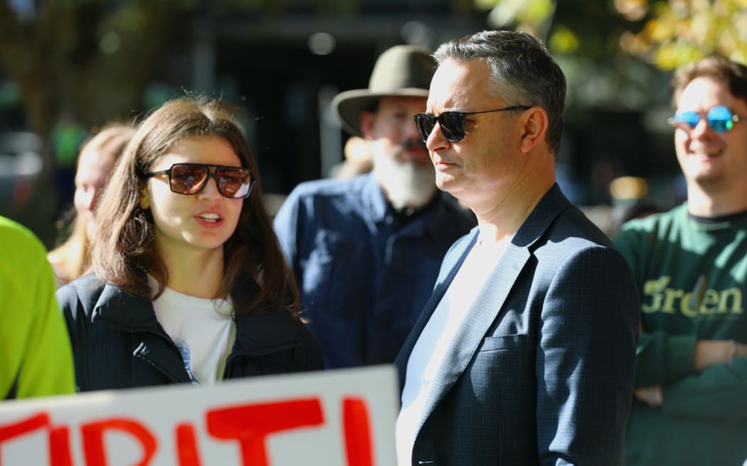 Climate advocates take part on a march in Auckland on 26 May, 2023, demanding New Zealand reduces its emissions, transition to regenerative agriculture, lower the voting age to 16 and respond to the climate crisis with tangata whenua at the center of decision making.

Attendees included Greens Party leader James Shaw and MP Chloe Swarbrick