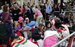 Royal well-wishers prepare to bed down for the night in Windsor on the eve of Britain's Prince Harry's wedding to US actress Meghan Markle.