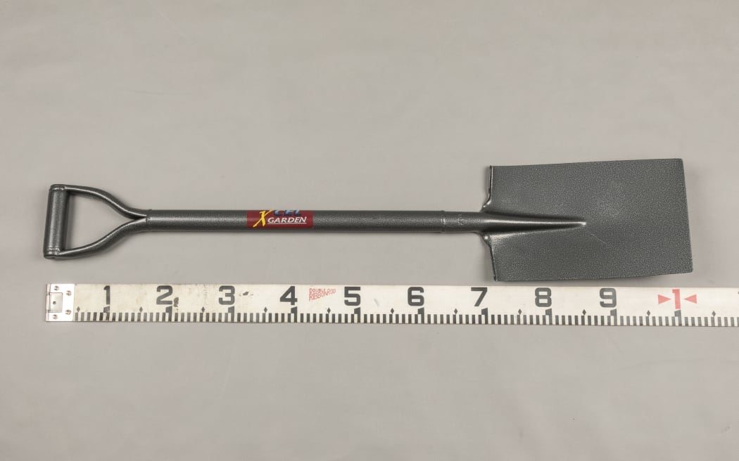 A 52-year-old man initially charged with kidnapping in relation to Yanfei Bao’s disappearance will now face an additional charge of murder. Police investigating Bao’s disappearance would now like to appeal for information from the public in relation to the tracksuit, the top, and the spade, pictured. Police believe the items have been discarded in the Christchurch area some time from approximately midday on Wednesday 19 July, to about 5pm Saturday 22 July. The spade is brand new.
Anyone that saw someone acting in an unusual manner or can assist Police in locating the whereabouts of the tracksuit, the top, and spade, is asked to please to contact Police.