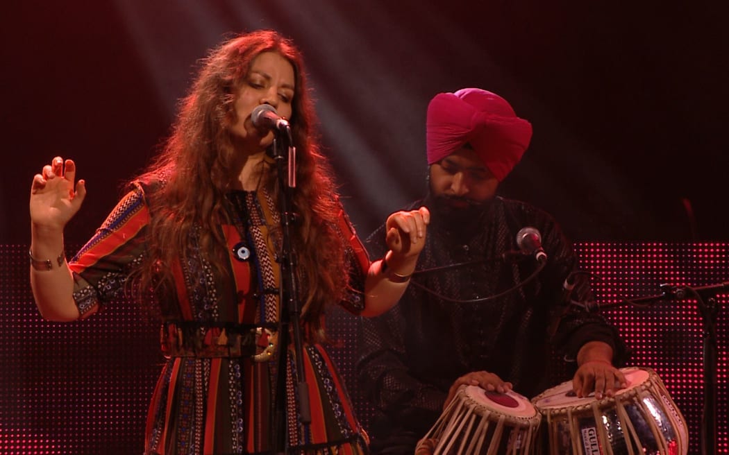 Chelsea Prastiti and band perform 'Olympic Girls' by Hollie Fullbrook's (Tiny Ruins) Silver Scrolls 2019