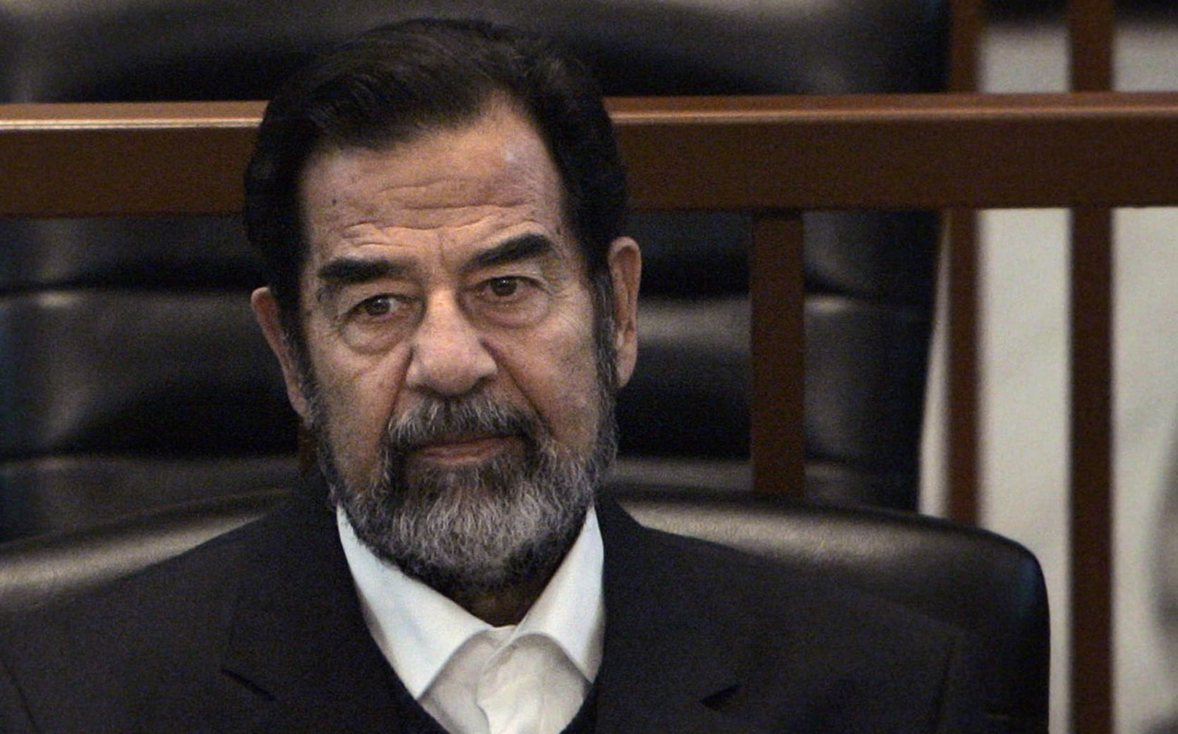 Saddam Hussein at his 2006 trial.