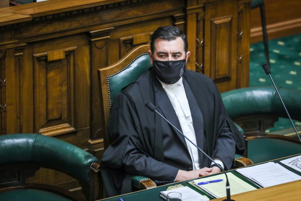 The Clerk of the House of Representatives, David Wilson, manning The Table in the House.
