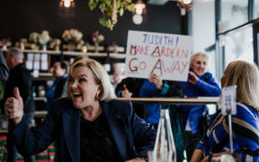 Judith Collins in Hamilton on 14 October