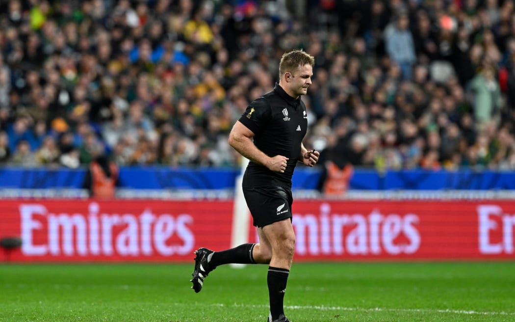 New Zealand captain Sam Cane comes off the field during the Rugby World Cup 2023 final between the All Blacks and South Africa at Stade de France.