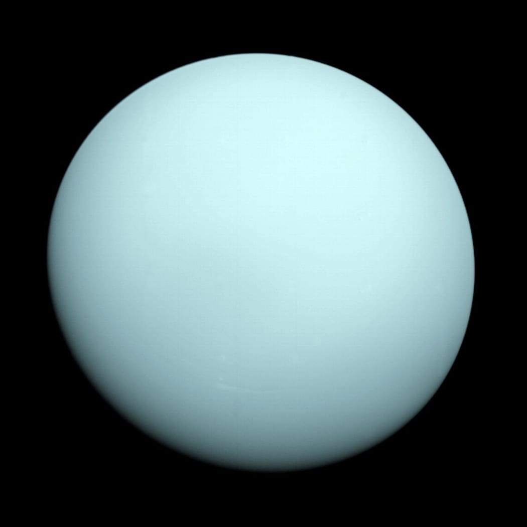 Voyager 2 captured this image of the planet Uranus in 1986.