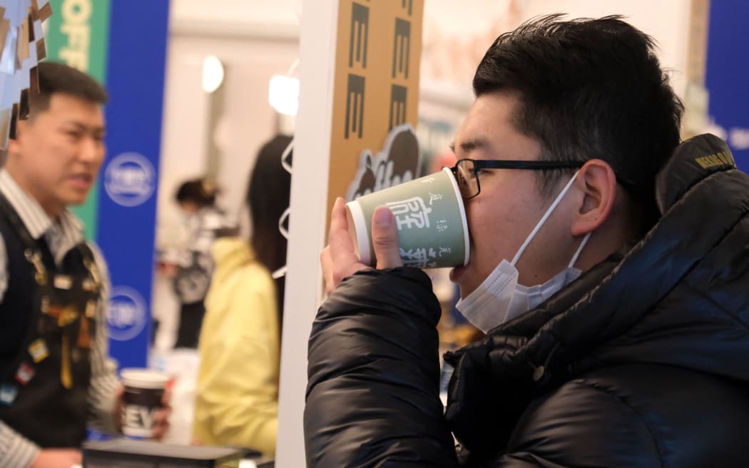 The First Shenyang Coffee and Baking Culture Festival kicks off in Shenyang City, northeast China's Liaoning Province, 16 December, 2023. (Photo by Huang Jinkun / ImagineChina / Imaginechina via AFP)