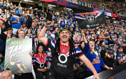 NZ Warriors fans, crowd and supporters, NZ Warriors v North Queensland Cowboys, round 16 of the Telstra Premiership rugby league competition at One NZ Stadium, Christchurch, New Zealand on Sunday 21 June 2026.
Photo: John Davidson / www.photosport.nz