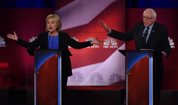 Hilary Clinton and Bernie Sanders