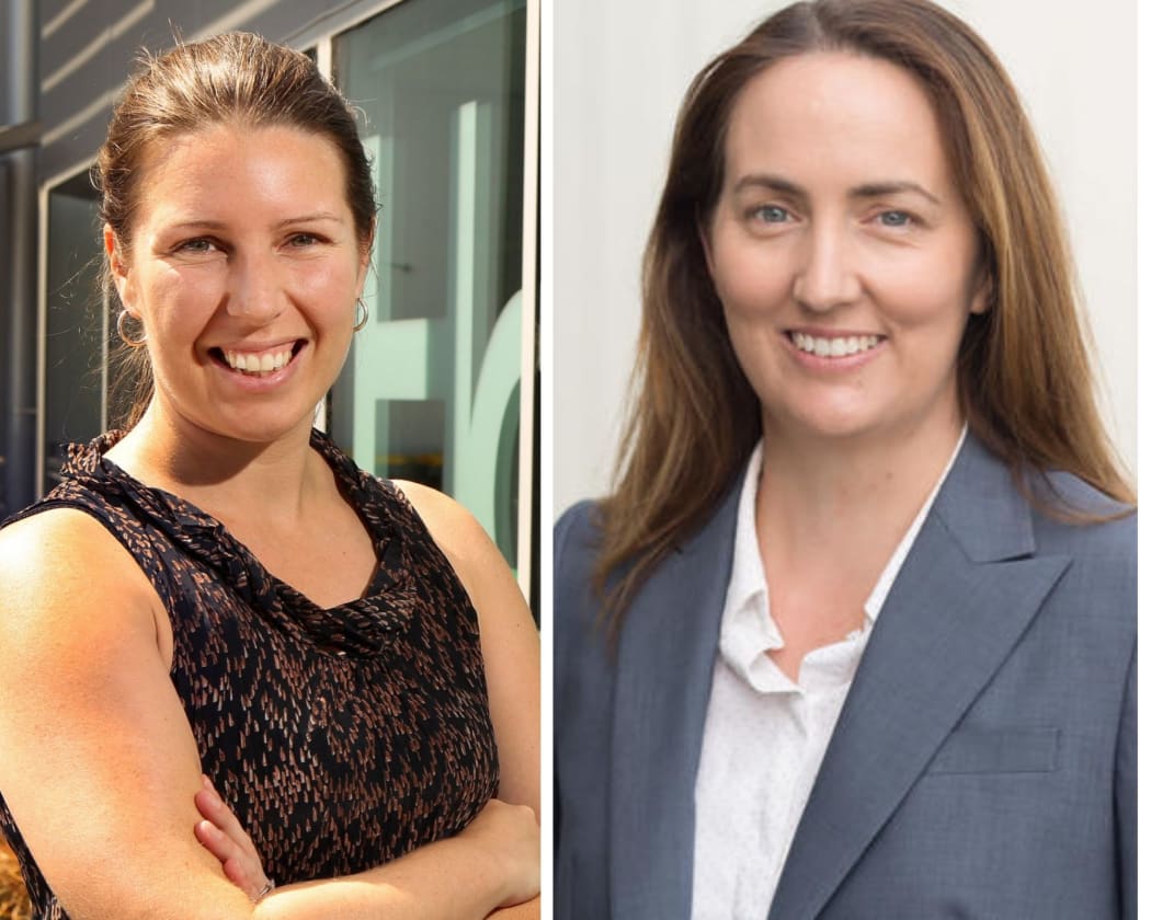 Lisa Oliver structural engineer at Holmes Consulting and Michelle Grant, president of Structural Engineering Society of New Zealand.