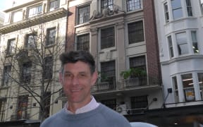 John Eady and the old Lewis Eady Building in Queen St, Auckland