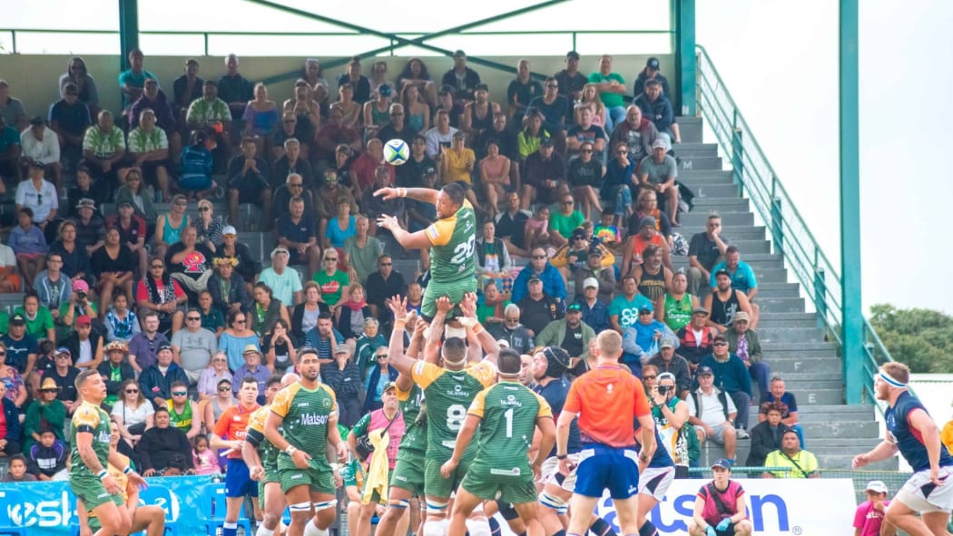 A healthy crowd turned up to watch the Cook Islands take on Hong Kong.