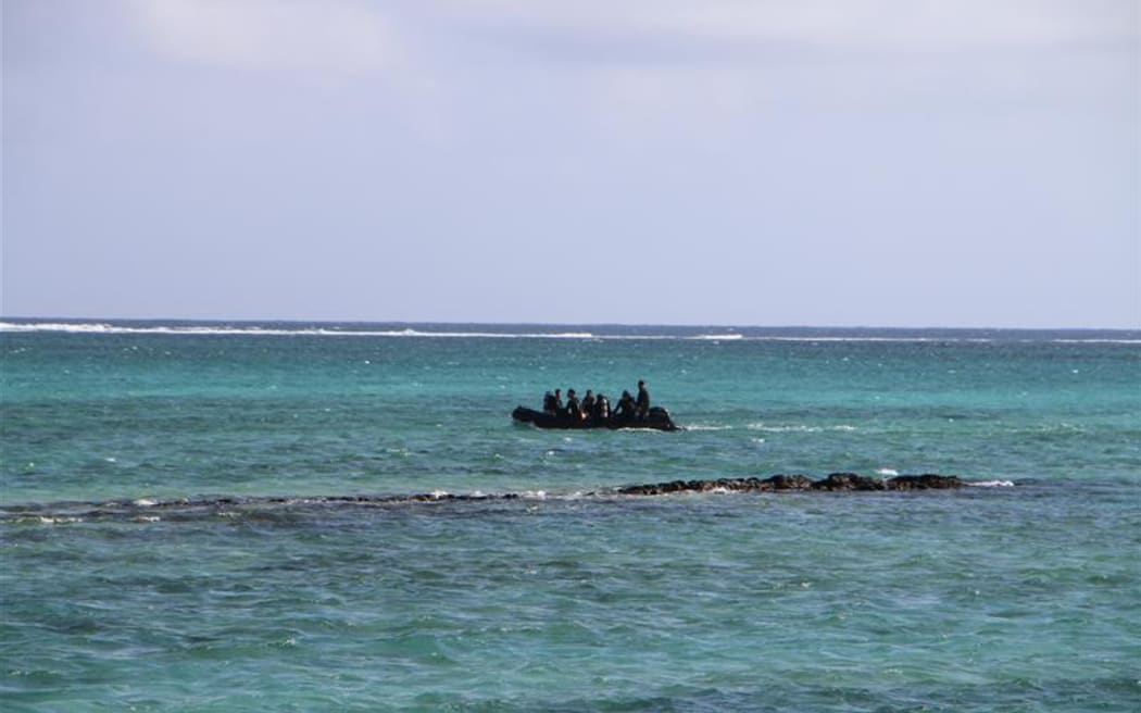 NZDF base on the South Coast of Upolu near where the Manawanui sank in Samoa.