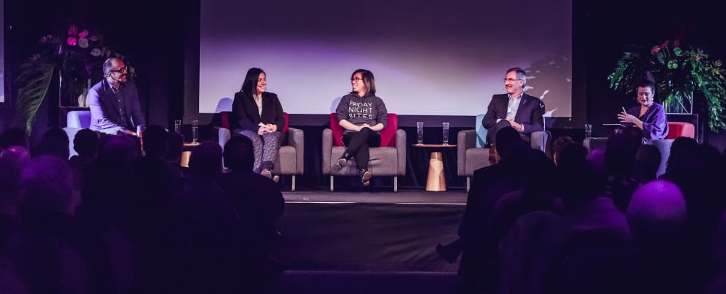Ali Ikram, Dr Arama Rata, Roseanne Liang, Prof. Paul Spoonley, Noelle McCarthy