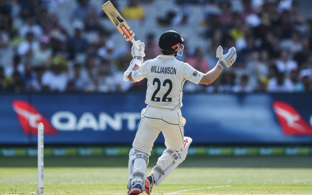 Kane Williamson gets a top edge and is out during the Boxing Day Test.