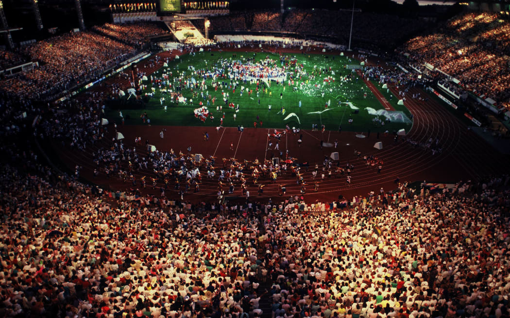 XIV Commonwealth games opening ceremony, Mount Smart Stadium, Auckland, New Zealand,  24 January 1990.