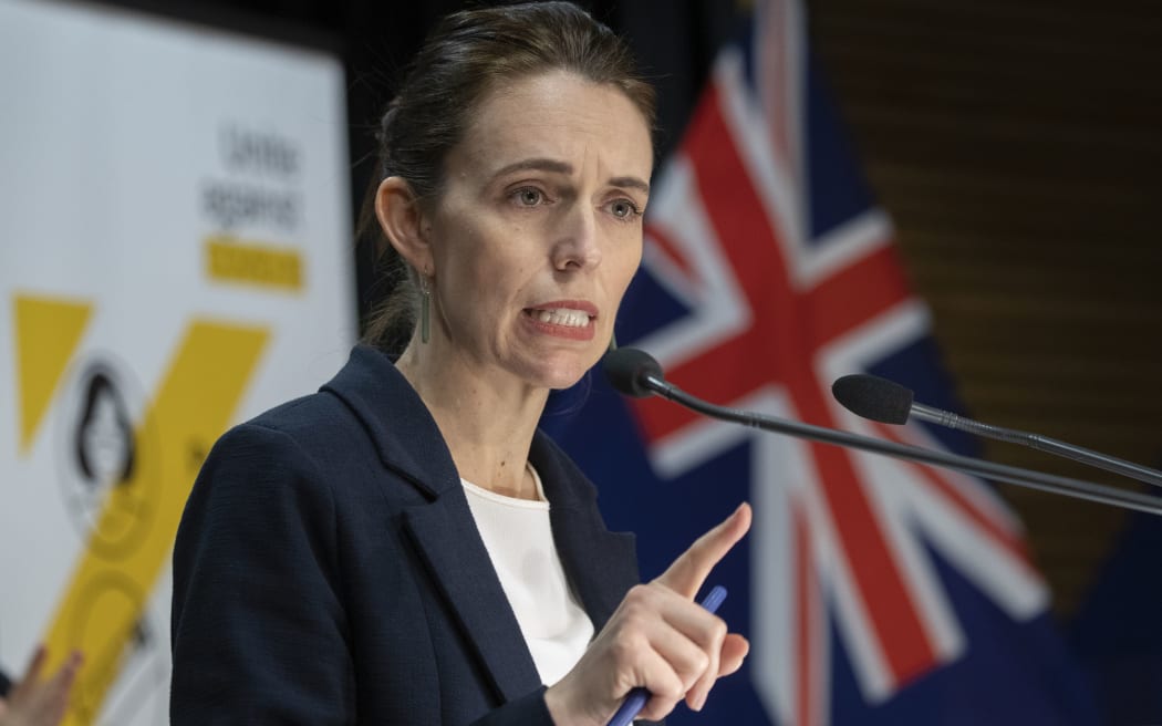 POOL -  Prime Minister Jacinda Arder during the Covid-19 response and vaccine update with director general of health Dr Ashley Bloomfield at Parliament, Wellington, on day 12 of the alert level 4 lockdown.  29 August, 2021  NZ Herald photograph by Mark Mitchell