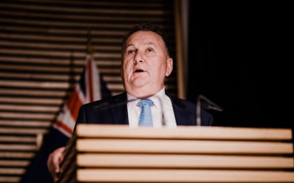 Infrastructure Minister Shane Jones revealing the details on the $3 billion infrastructure spend on 1 July, 2020.