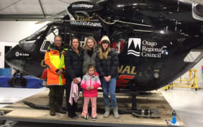 Chris Coory of Landsar with the group rescued from Silver Peaks.