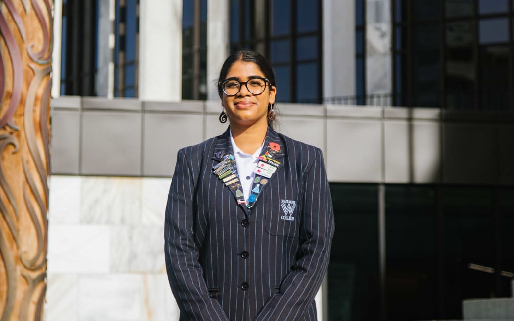 Esha Ram, 13, a student at Auckland’s Waitākere College with Fiji-Indian heritage, was selected as a Youth MP by Green list MP Steve Abel.