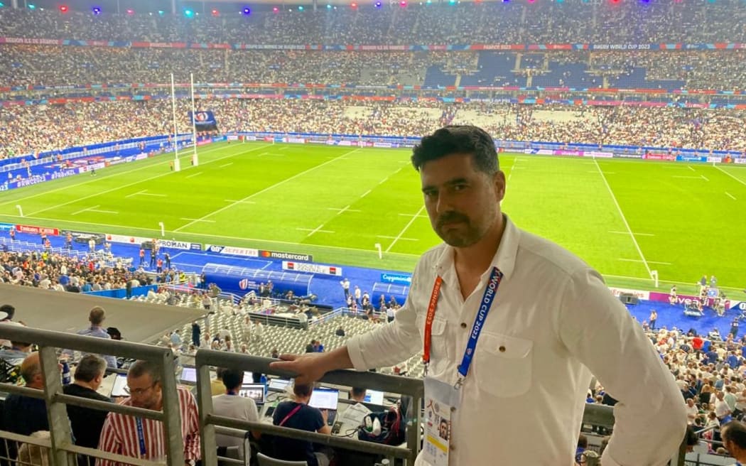 RNZ's Jamie Wall at Stade de France